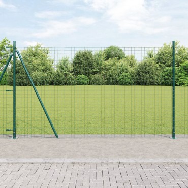 vidaXL Euro Fence με 7 φράκτες με χείλος 1.5x10 μ Γαλβανισμένο Ατσάλι