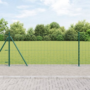 vidaXL Euro Fence Σετ 2 Πράσινο Ατσάλι με επικάλυψη πούδρας Μεγάλο