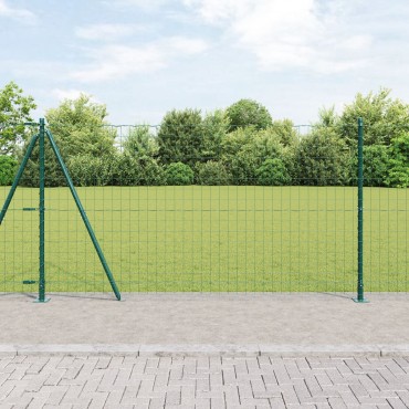 vidaXL Euro Fence Σετ 2 Πράσινο Ατσάλι με PVC επικάλυψη 25x1.2 μ