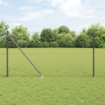 vidaXL Γκρι Εξάγωνη Φράχτη 1,4x50 m Χάλυβας