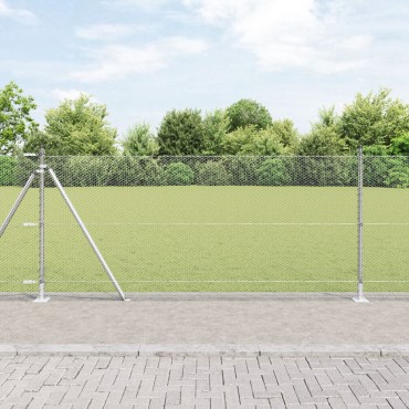 vidaXL Hexagon Fence 0,8x50 μ Γαλβανισμένος Χάλυβας