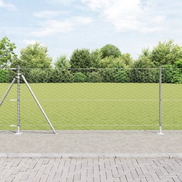 vidaXL Hexagon Φράχτης 0.8x50 μ Γαλβανισμένος Χάλυβας