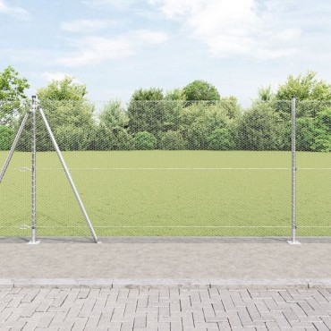 vidaXL Hexagon Fence 1.2x50 μ Γαλβανισμένος Χάλυβας