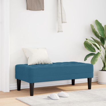 vidaXL Πάγκος Μπλε 113x57x39cm Βελούδο 1 τεμ.