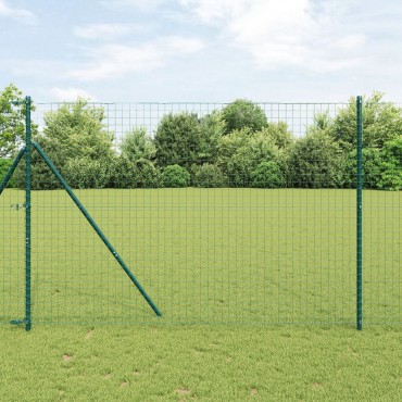 vidaXL Φράκτης Euro Πράσινος 1.5x10 μ Σίδερο 1000x0.2x150 cm