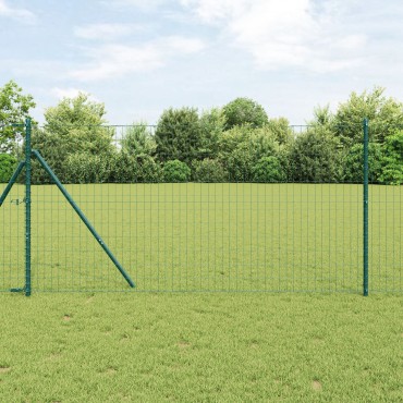 vidaXL Euro Fence Πράσινος 1x25 μ Σίδερο 2500x0.2x100 cm