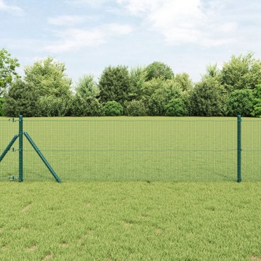 vidaXL Συγκολλητός φράχτης από σύρμα 1000x40cm Πράσινο