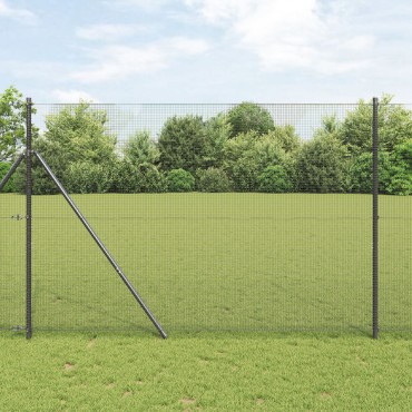 vidaXL Συρματοπλέγμα Γκρι 1.6x10 μ Μέταλλο 1000x160x0.075cm