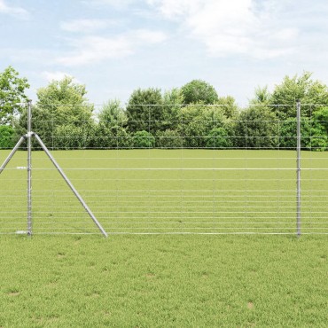 vidaXL Φράχτης 1.2x10 m Γαλβανισμένο Ατσάλι 120x1000x0cm