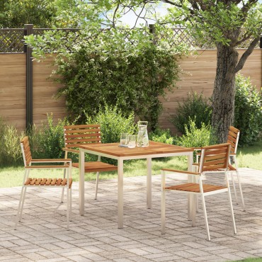 vidaXL Εξωτερικό Τραπέζι Φαγητού 90x90x74.5cm Μασίφ ξύλο ακακίας 1 τεμ.