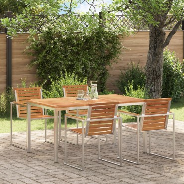 vidaXL Τραπέζι Εξωτερικού Χώρου 150x90x75cm Στερεό ξύλο Teak 1 τεμ.