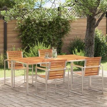 vidaXL Εξωτερική Τραπεζαρία 180x90x75cm Μασίφ Ξύλο Ακακίας