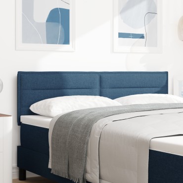 vidaXL Κεφαλάρι Σχεδίαση Γραμμών Μπλε Υφάσματος 160x7x78cm 1 τεμ.