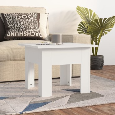 vidaXL Τραπεζάκι Σαλονιού Λευκό 55x55x42cm Επεξεργ. Ξύλο 1 τεμ.
