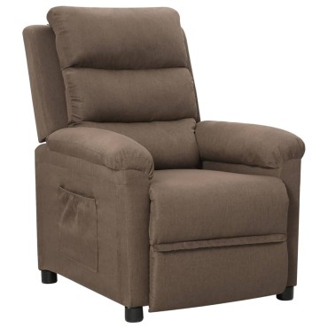vidaXL Πολυθρόνα Ανακλινόμενη Taupe Υφασμάτινη 74x92x101,5cm 1 τεμ.