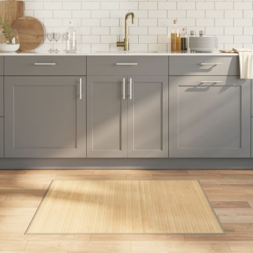 vidaXL Χαλί Ορθογώνιο Ανοιχτό Φυσικό 80x100cm Μπαμπού