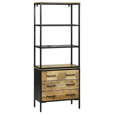vidaXL Υψηλός 70x35x180cm Καρδιά Σαθρού Ξύλου Μάνγκο 1 τεμ.