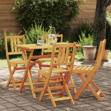 vidaXL Πτυσσόμενες Καρέκλες Κήπου 4 τεμ. 36x46x86cm Μασίφ Ξύλο Ακακίας