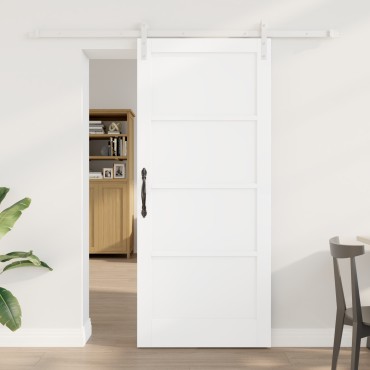 vidaXL Συρόμενη Πόρτα με Σετ Υλικών Λευκή 86x198.5 εκ.
