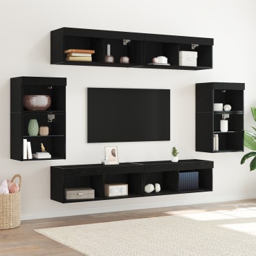 vidaXL Κρεμαστά ράφια 2 τεμ. Μαύρη βελανιδιά 40x28,5x40cm Ξύλο Επεξεργασμένης