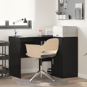 vidaXL Γραφείο Γωνίας Μαύρης Βελανιδιάς 102x88x75cm Επεξεργασμένη Ξυλεία 1 τεμ.