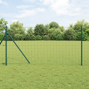 vidaXL Ευρωπαϊκή Στήριξη Φράχτη 10x1 m PVC-Επικαλυμμένο Ατσάλι Δίχτυ