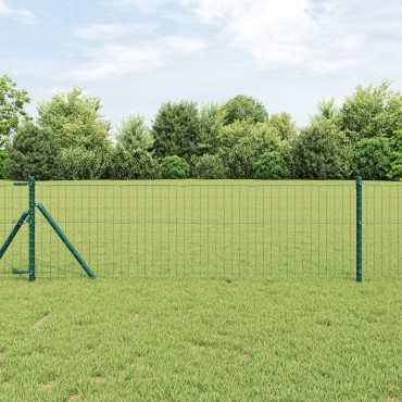 vidaXL Ευρωπαϊκή Στήριξη Φράχτη 50x0,4 μ PVC-Επικαλυμμένο Ατσάλι