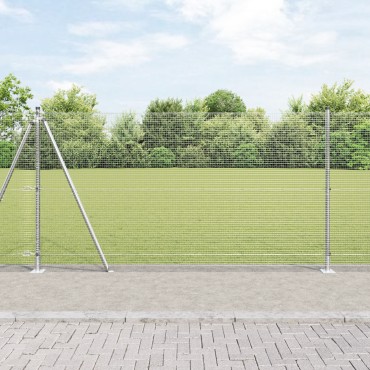 vidaXL Γαλβανισμένο Σύρμα ΦENCE με 13 Στυλούς 1.2x25 m