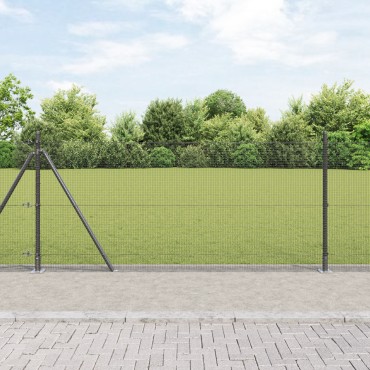 vidaXL Συρματόπλεγμα με Σκυρόδεμα 50x1 m PVC-Επικαλυμμένο Ατσάλι