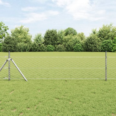 vidaXL Hexagon Fence 0.6x50 μ Γαλβανισμένος Χάλυβας