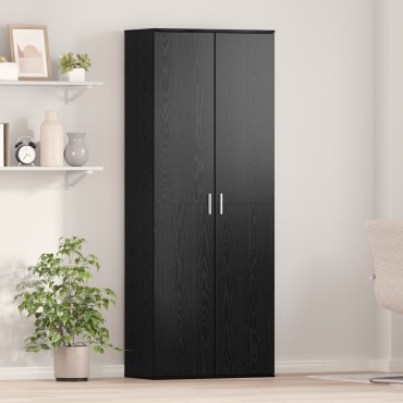 vidaXL Υψηλός ντουλάπι Μαύρη βελανιδιά 70x35x180cm Επεξεργασμένο ξύλο