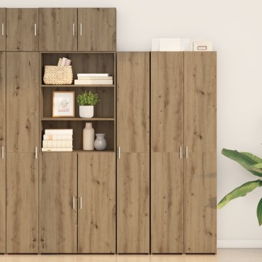 vidaXL Υψηλό ντουλάπι Καρυδιά 30x42.5x185cm Επεξεργασμένο Ξύλο 1 τεμ.