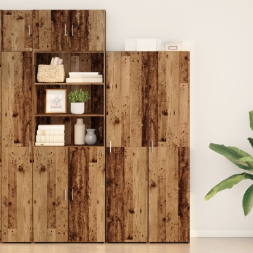 vidaXL Ψηλός Μπουφές Παλαιό Ξύλο 40x42.5x185cm Κατασκευασμένο Ξύλο 1 τεμ.