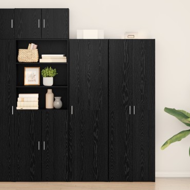 vidaXL Υψηλή ντουλάπα Μαύρη Ξυλεία 50x42.5x185cm από ξύλο 1 τεμ.