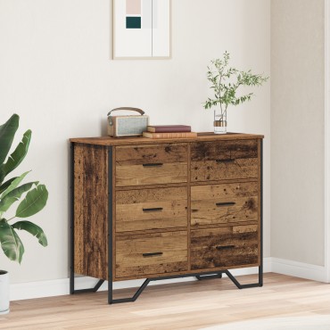 vidaXL Κουτί με Συρτάρια Παλιού Ξύλου 91x35.5x74.5cm Επεξεργασμένο Ξύλο