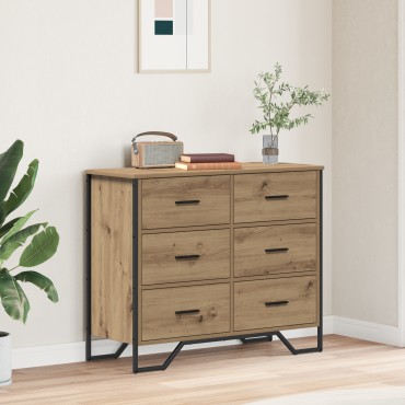 vidaXL Κουτί με Συρτάρια Ξυλόπινα 91x35.5x74.5cm Επεξεργασμένο Ξύλο