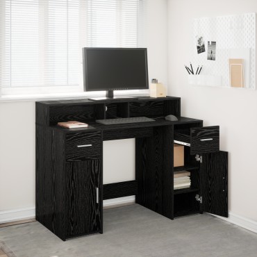 vidaXL Γραφείο Μαύρη Οξιά 120x55x91cm Συνθετικό ξύλο 1 τεμ.