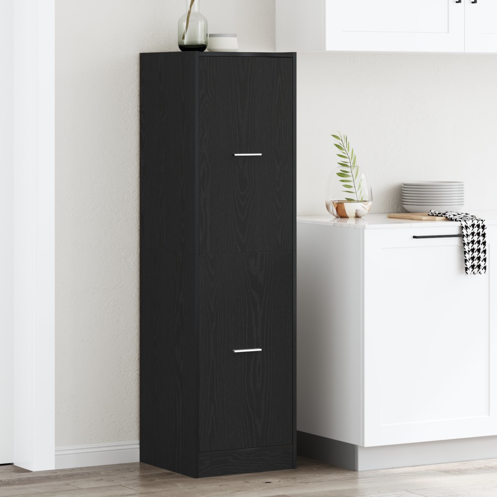 vidaXL Ντουλάπι Αποθήκης Μαύρης Βελανιδιάς 40x41x144,5cm Επεξεργασμένου Ξύλου 1 τεμ.
