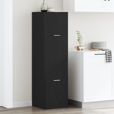vidaXL Ντουλάπι Αποθήκης Μαύρης Βελανιδιάς 40x41x144,5cm Επεξεργασμένου Ξύλου 1 τεμ.