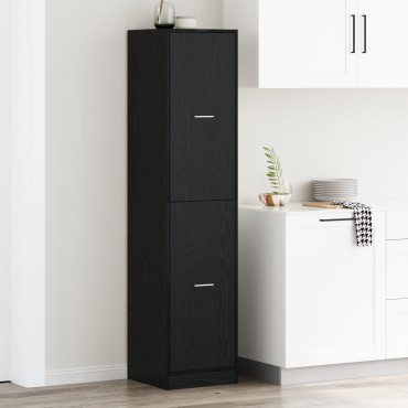 vidaXL Apothecary cabinet Μαύρη Βελανιδιά 40x41x174.5cm Μηχανικής Ξυλείας