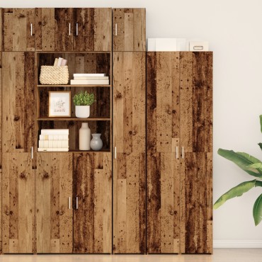 vidaXL Λεπτό Ντουλάπι Παλιά Ξυλεία 30x42.5x225cm Μηχανικά ξύλο 1 τεμ.