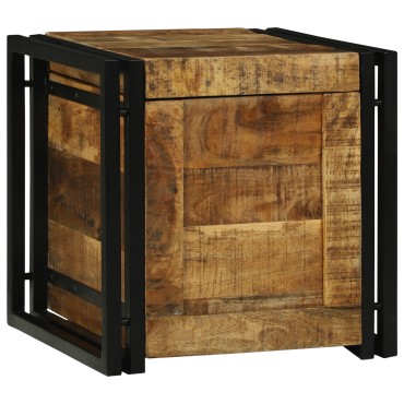 vidaXL κουτί αποθήκευσης 40x40x40cm μασίφ τραχύ ξύλο μάνγκο