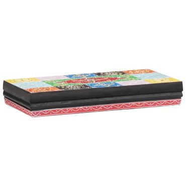 vidaXL Ράφια Τοίχου 2 τεμ. 40x20x6cm Στρατιωτικό Ξύλο Μάγκο