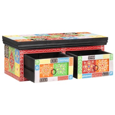vidaXL Κάστρο τηλεόρασης τοίχου 60x30x24cm από συμπαγές ξύλο Rough Mango