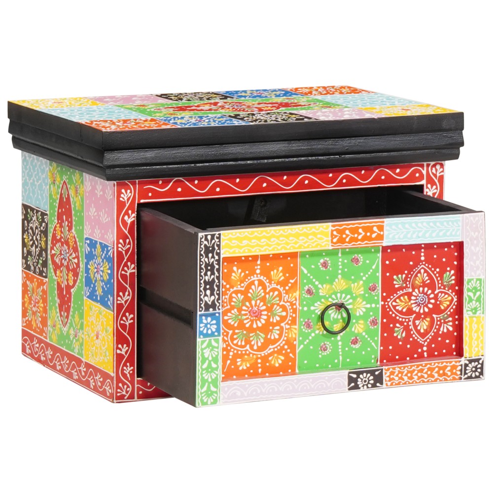 vidaXL Κομοδίνα 2 τεμ. 40x30x28cm Φυσικό Ξύλο Μάνγκο & Μηχανικά Ξύλα