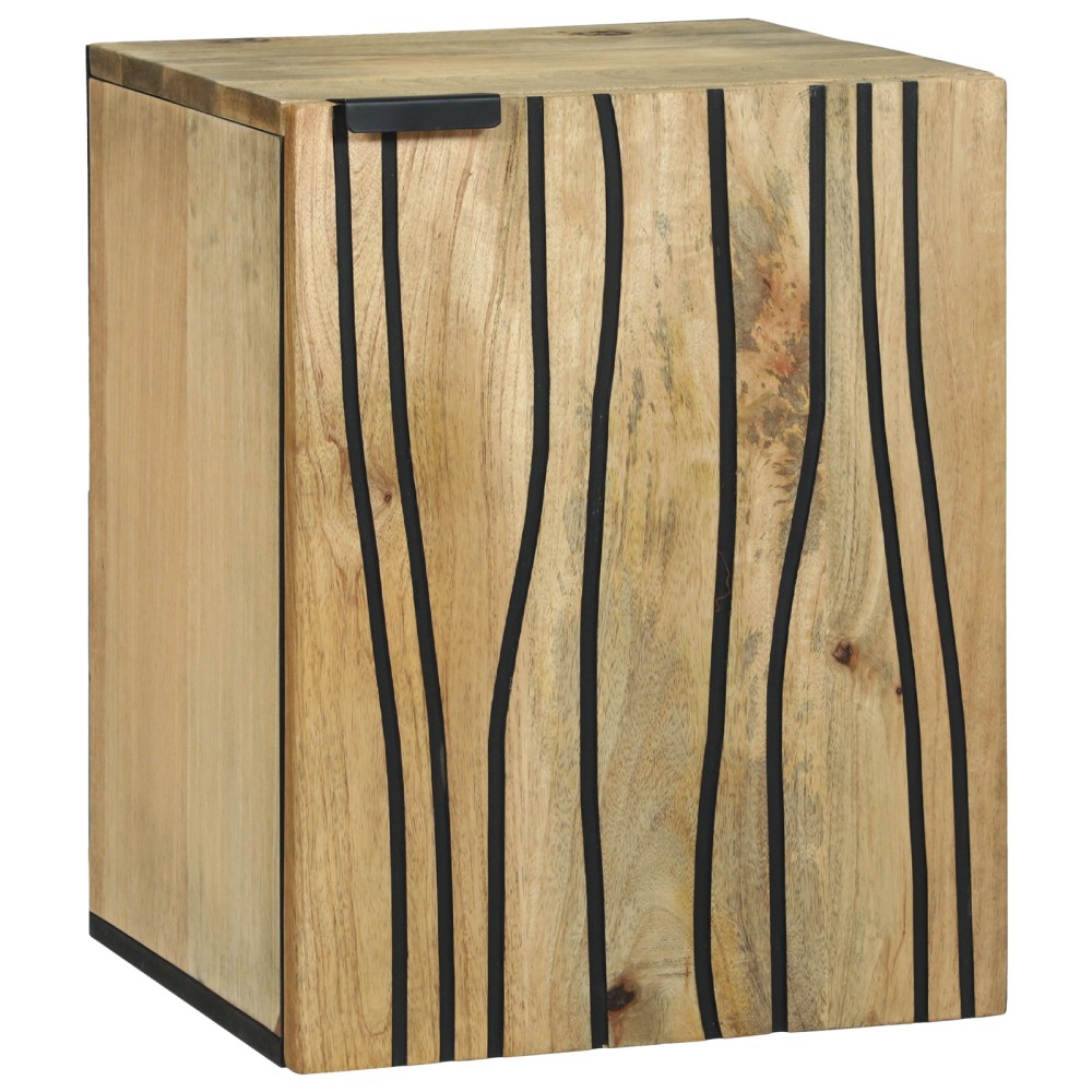 vidaXL Ντουλάπα Μπάνιου 38x33.5x48cm από Μασίφ Ξύλο και Κατασκευασμένο Ξύλο