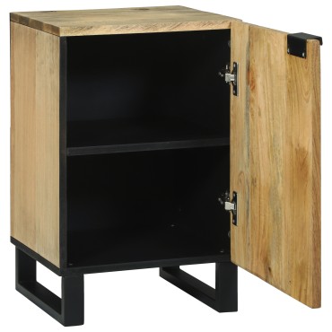 vidaXL Ντουλάπα Μπάνιου 38x33.5x58cm Συμπαγές Ξύλο Μάνγκο & Μηχανικά Ξύλα