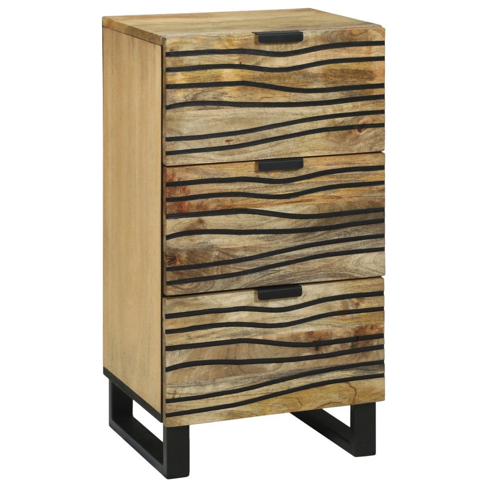 vidaXL Ντουλάπα 40x33.5x75cm από Μασίφ Ξύλο Μάνγκο και Μηχανημένο Ξύλο