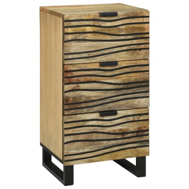 vidaXL Ντουλάπα 40x33.5x75cm από Μασίφ Ξύλο Μάνγκο και Μηχανημένο Ξύλο