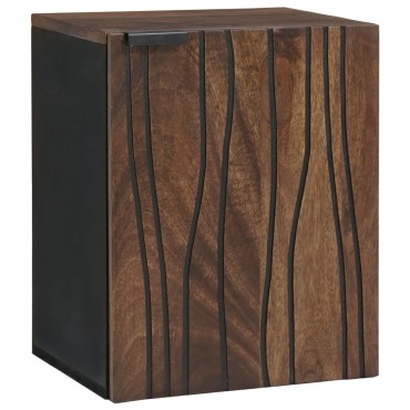 vidaXL Κρεμαστή Ντουλάπα Μπάνιου 38x33.5x48cm Μασίφ Ξύλο και MDF